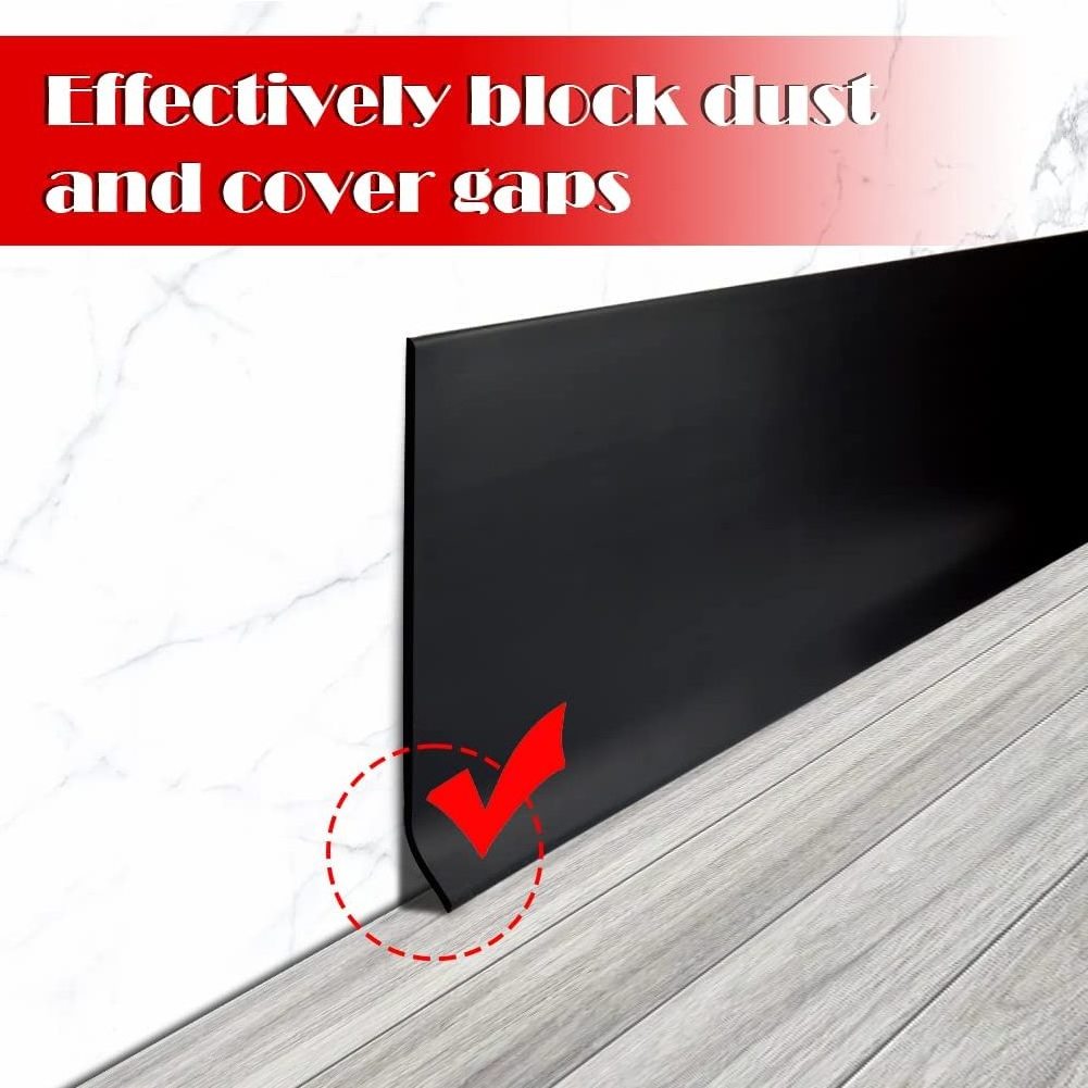 4 Inch  Flexible Baseboard Molding Trim Self-Adhesive Vinyl Wall Base Peel and Stick Cove Base Rubber Wall Base Moulding