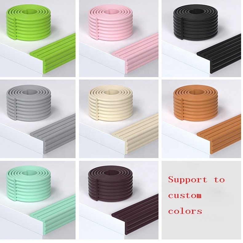 Decorative table collision angle Silicone NBR round L shape corner guard for baby safety