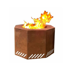 Large Durable Diamond Shape Insert Outdoor Counter Top Bonfire With Accessory Metal Corten Smokeless Fire Pit Stainless Steel