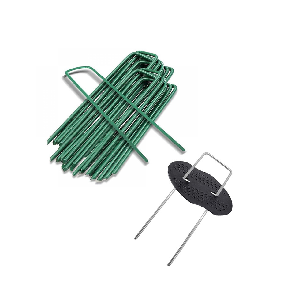 China Factory Wholesale U Shaped Galvanized Metal Pins Nails For Cloth Turf Sod Artificial Grass Garden Landscape Staples