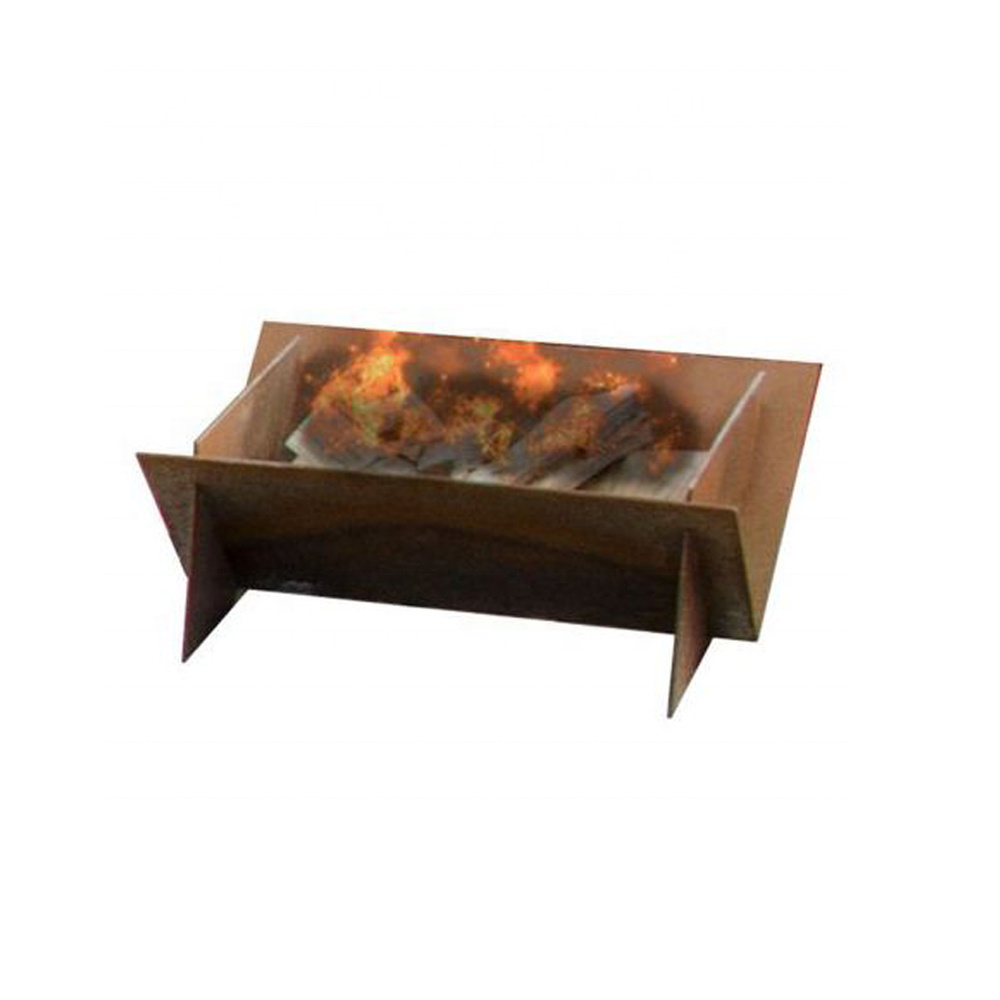 Custom Indoor Outdoor Kitchen Wood Fired Corten Steel Fireplace Fire Pit Charcoal Barbecue Grill Smoker BBQ Fire Pits Braziers