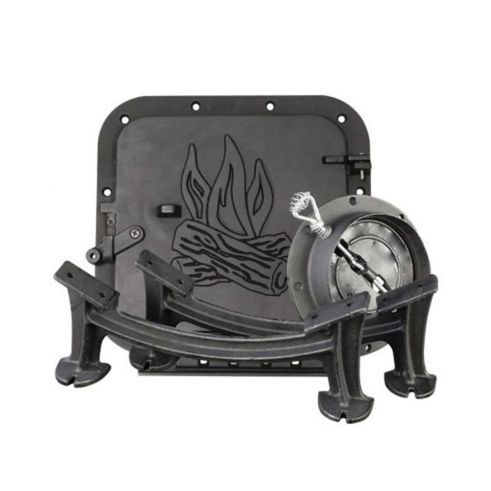 China  Beautiful Vintage Style Multifunctional Indoor Heating Wood Burning Bbq Grate Fireplace Stove Oven Cast Iron Grate Door