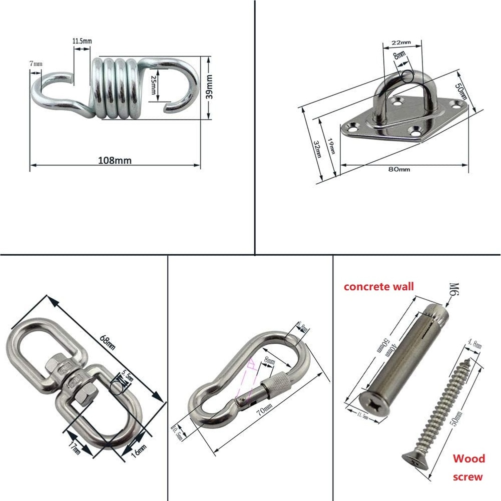 Heavy Duty Stainless Steel Ceiling Swing Hook