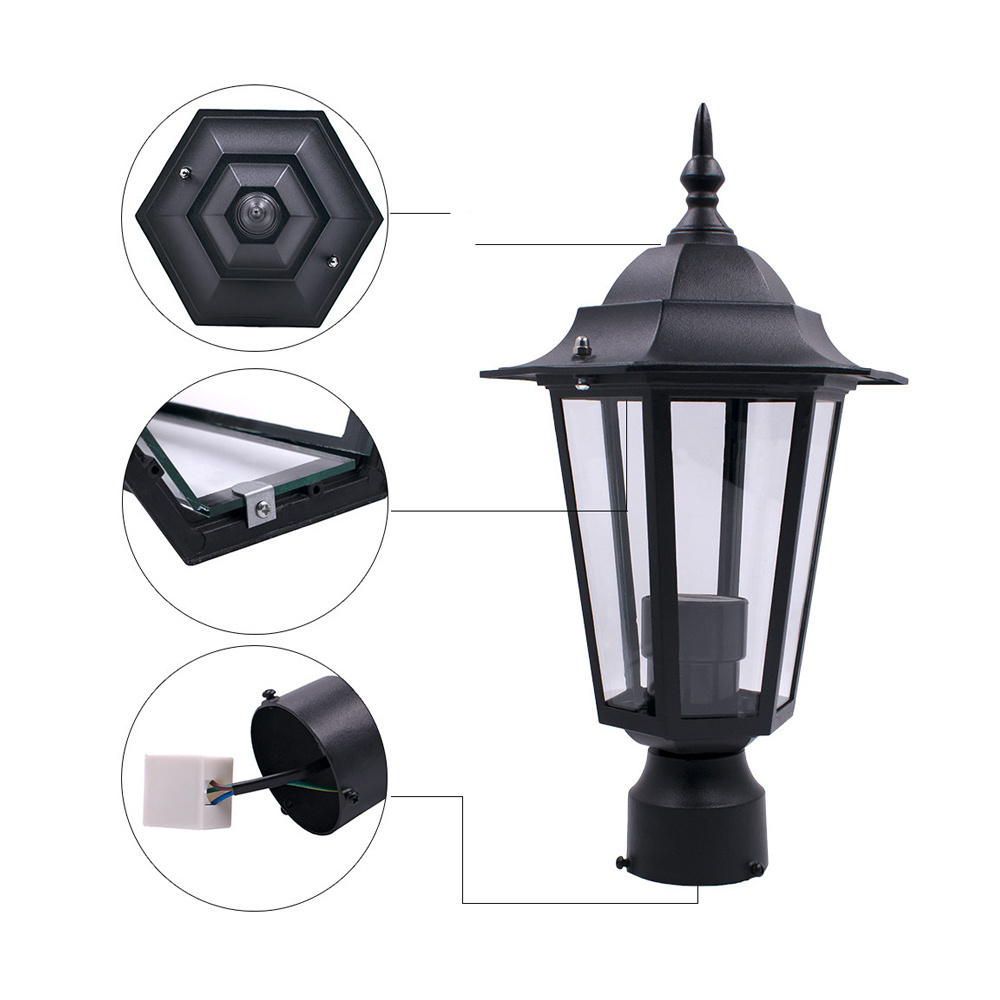 Dip Galvanized Antique Square Street Lighting Waterproof Lamp Pole Led Post transmission control Cast Aluminum Light Pole Base