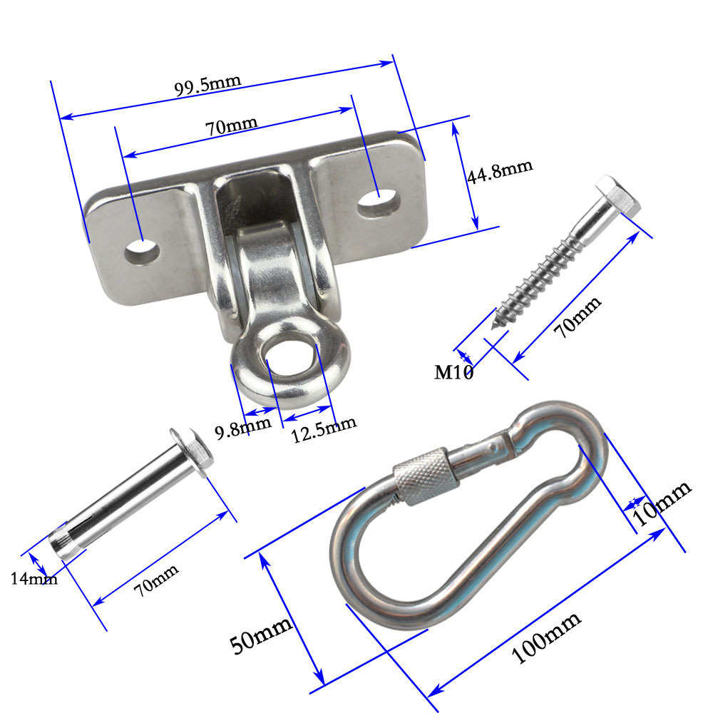 Stainless Steel  Manufacture 2 Hole Heavy Duty Swing Hangers