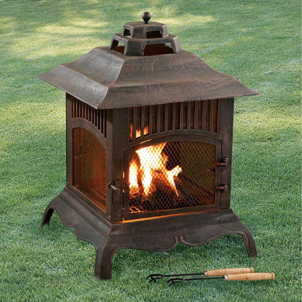 Large Round Rectangular Square Shape For Backyard Patio Outdoor Dining Indoor Metal Wood Burning Corten Steel Iron Fire Pit