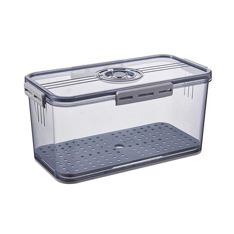 Multifunctional Recordable Time Lid and Drain Tray Kitchen Stackable Container Keep Fresh Pet Refrigerator Food Storage Box