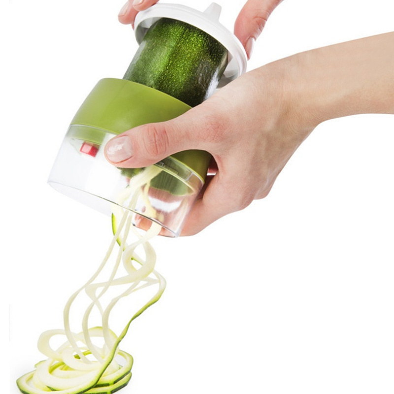 Kitchen Gadget Set Handheld Spiralizer Vegetable Slicer 3 in 1Veggie Spiral Cutter Zucchini Noodle Maker Spiral Slicer for Salad