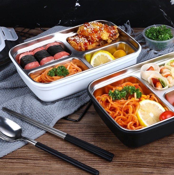 Wishome popular  compartment stainless steel bento lunch box for kids