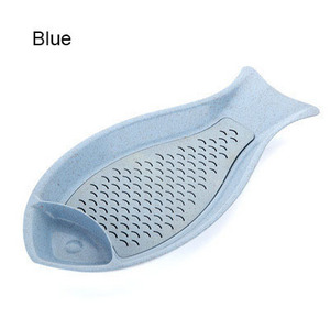 Wishome 2020  New style Wheat straw  Plastic cheap  Fish Dish for kitchenware