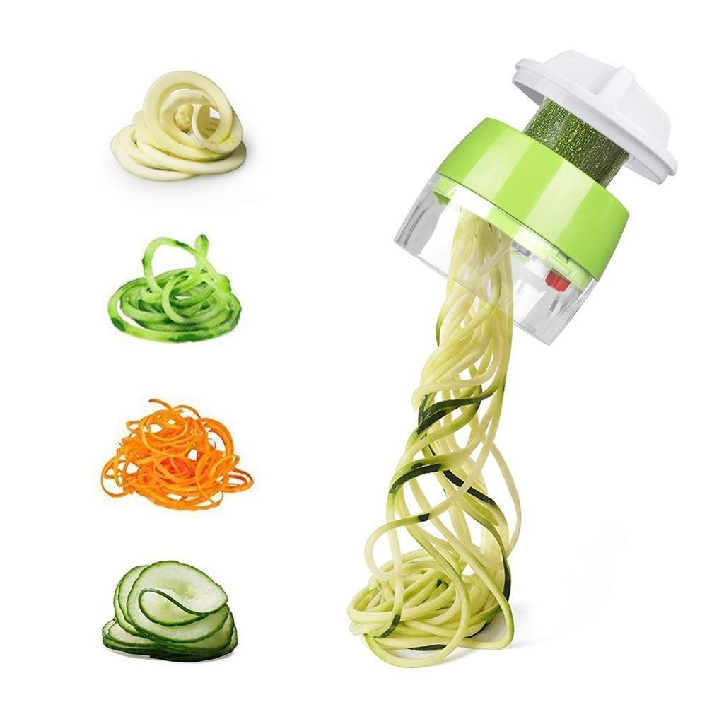 Kitchen Gadget Set Handheld Spiralizer Vegetable Slicer 3 in 1Veggie Spiral Cutter Zucchini Noodle Maker Spiral Slicer for Salad