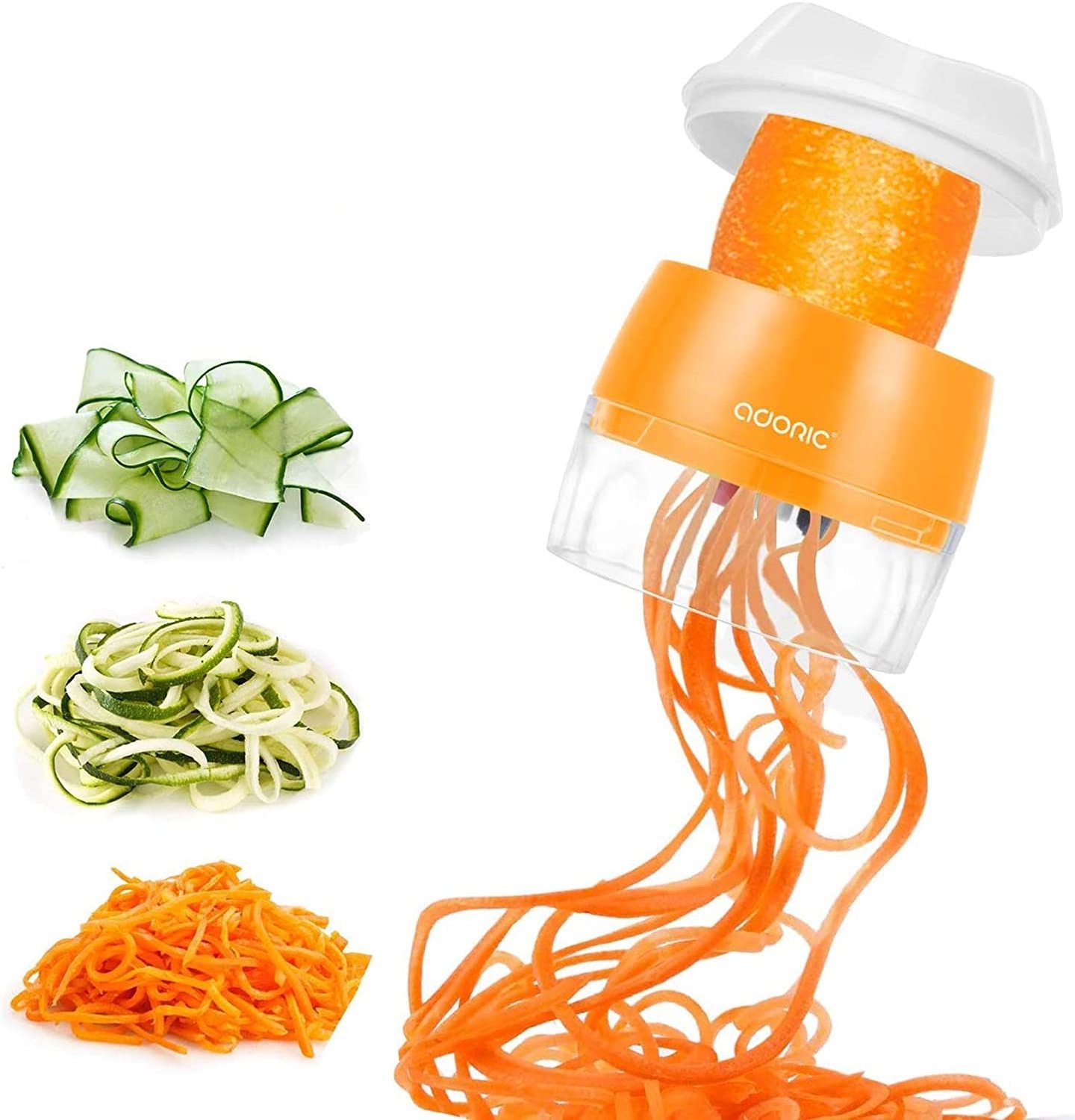 Kitchen Gadget Set Handheld Spiralizer Vegetable Slicer 3 in 1Veggie Spiral Cutter Zucchini Noodle Maker Spiral Slicer for Salad