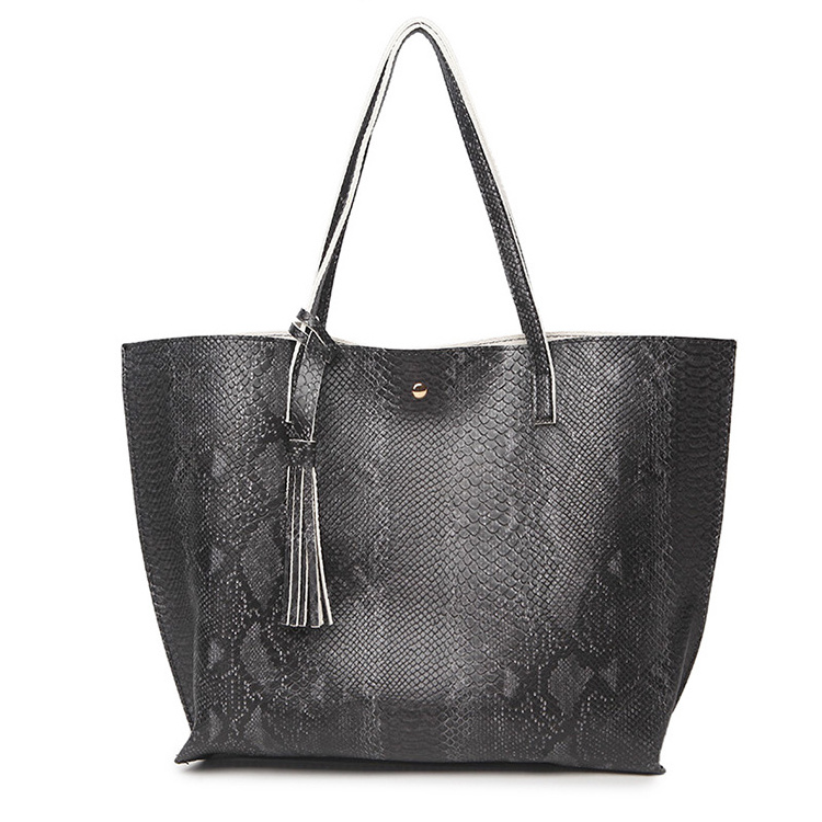 Multi-purpose Classic Design Snake Skin PU Purse Leather Shoulder Handbag Women Bags