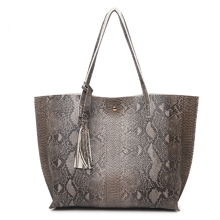 Multi-purpose Classic Design Snake Skin PU Purse Leather Shoulder Handbag Women Bags