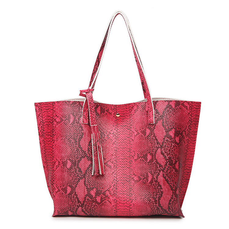 Multi-purpose Classic Design Snake Skin PU Purse Leather Shoulder Handbag Women Bags