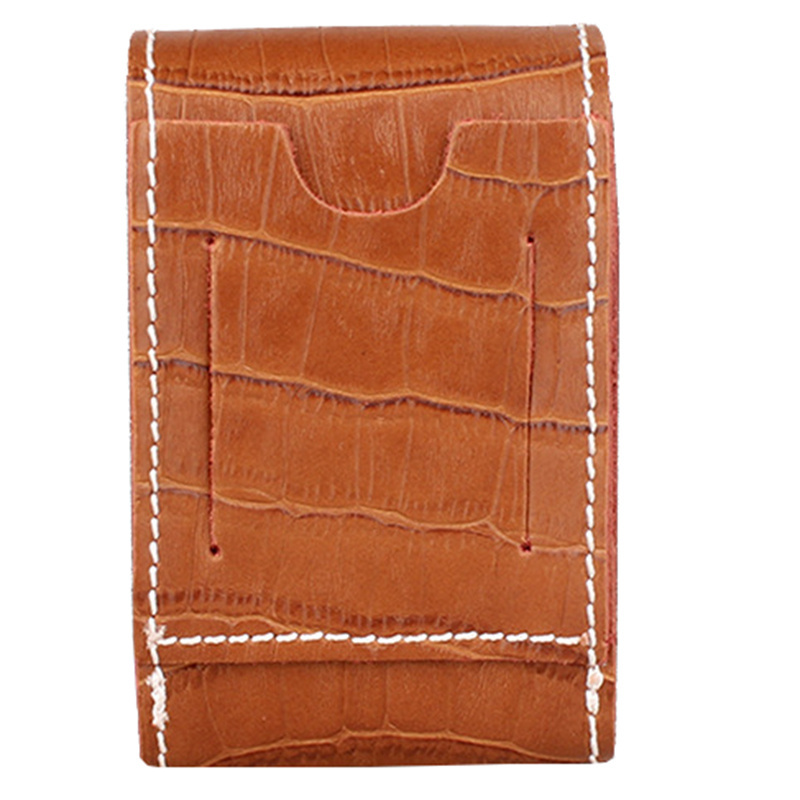 Cigarette Wallet Pouch Purse Genuine Leather Cigarette Box Case with Pouch Lighter Holder