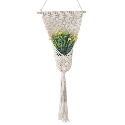 Cotton Rope Indoor Outdoor Hanging Macrame Plant Holder Flower Pots Stand for Decorations