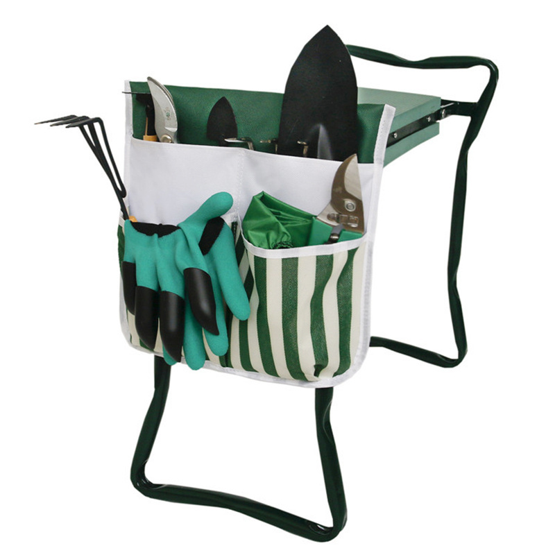 Garden Kneeler and Seat Foldable Tool Pouch Portable Tool Storage Organizer Garden Kneeler Tool Bags