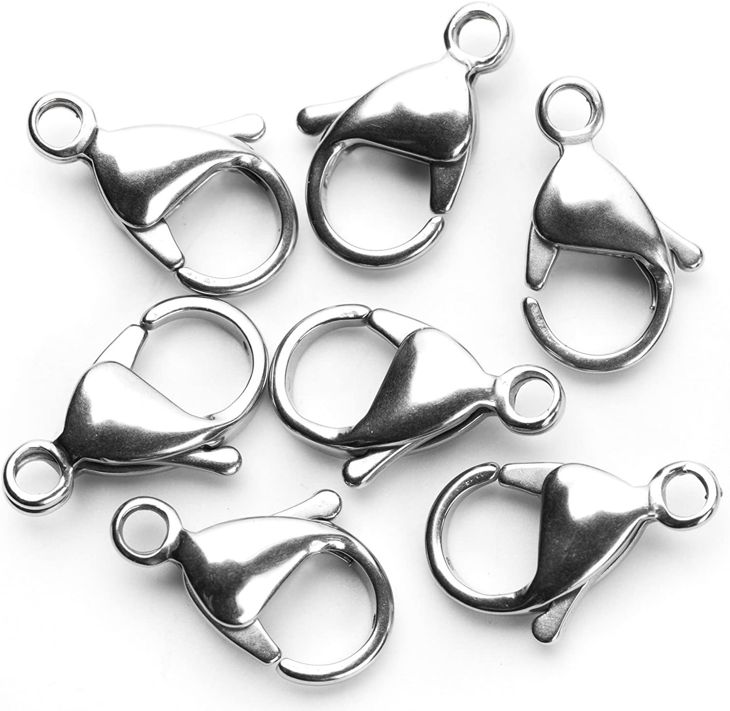 316L Stainless Steel Lobster Claw Clasp, DIY Chain Jewelry Findings Making Accessories