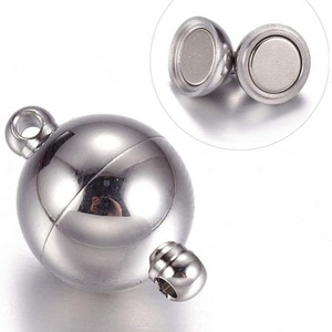 Stainless Steel Jewelry Netic Clasps Round Mag Ball End Clasps for Jewelry Bracelet Necklace Making