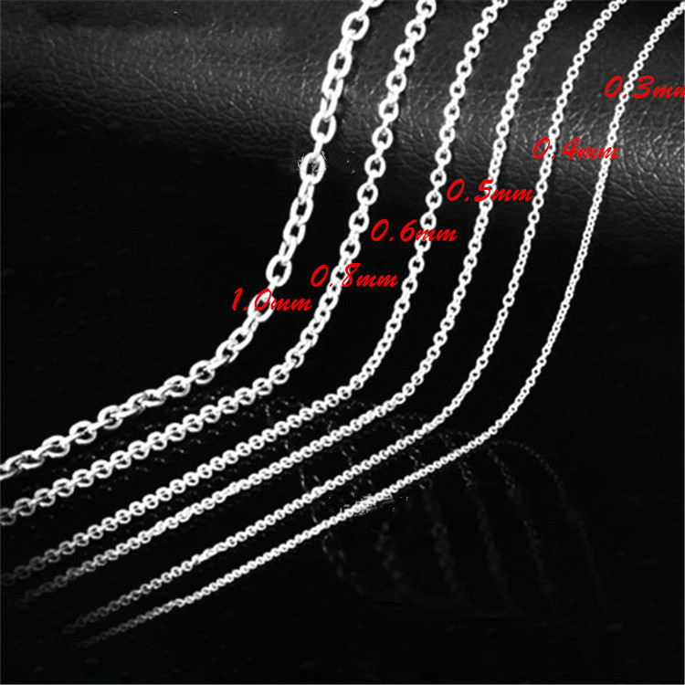 Stainless Steel Crossed Cable Chain For Pendant Necklaces Charm bracelets Chain Link Necklace Jewelry Findings