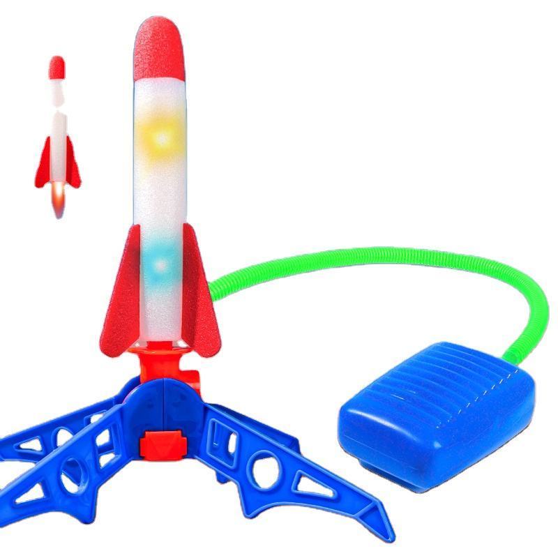 Allogogo Foam Rocket Launcher Kids Outdoor Sports Toys Stomp Rocket Launcher With Foot Launch Pad for Boys Girls