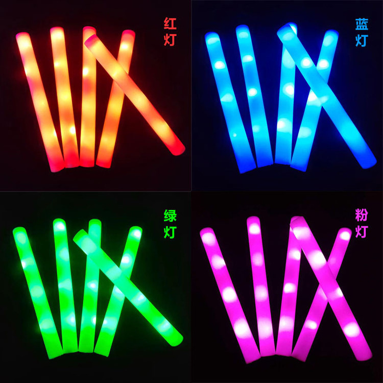 Allogogo Wholesale Colorful Flashing Light Up Toys Party Favor Glow In The Dark Foam Led Glow Sticks For Party