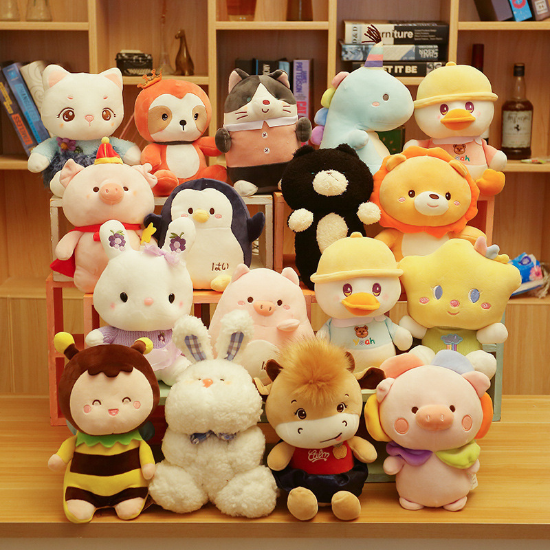 Allogogo CPC Cartoon Stuffed Animal Toys Kids Party Wedding Decor Gifts Rabbit Dolls Teddy Bear plush toys for Claw Machine