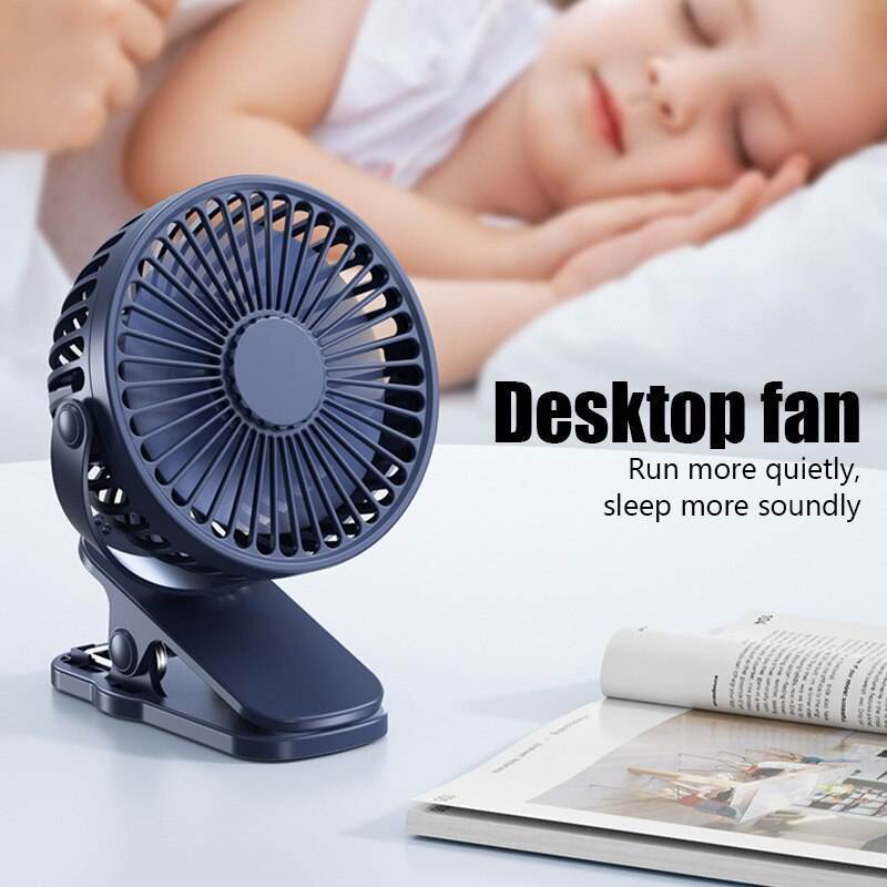 Allogogo Desk Clip Dual-Use Fan 360 Oscillating Adjustable Air Cooling Desktop Fan Rechargeable Mini Fan With Usb for Home