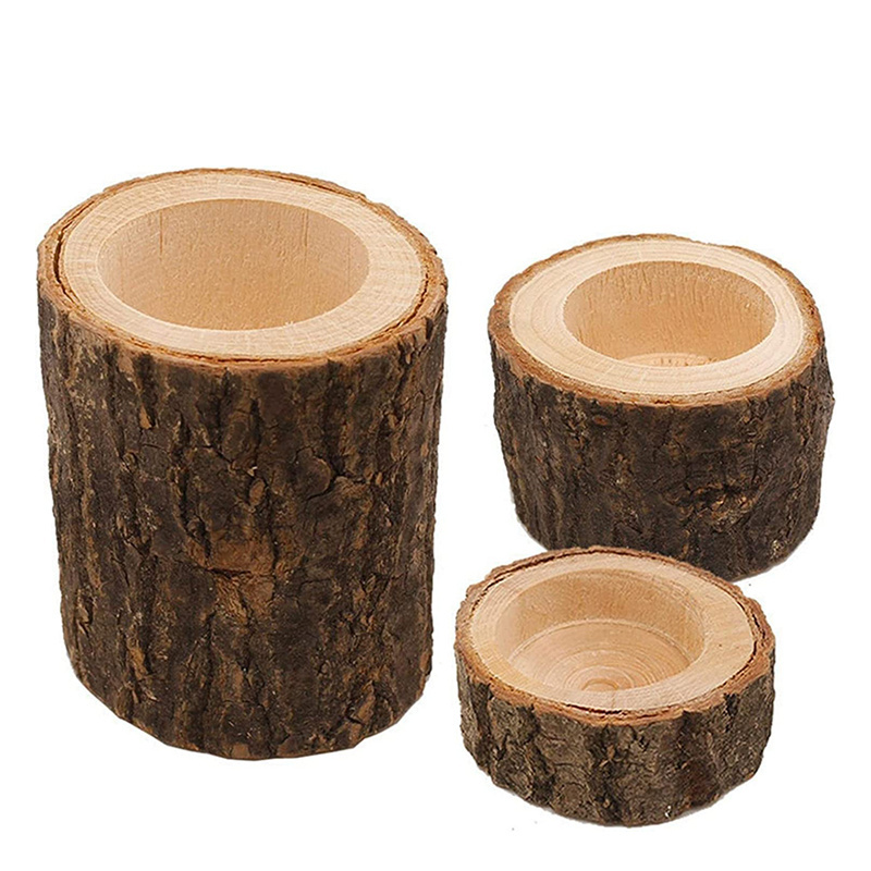 Wood Candlestick Votive Tealight Stand Wooden Tree Root Tea Light Candle Holder for Wedding Valentine Birthday Party Home Decor