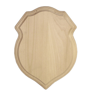 Custom Unfinished Blank Wooden Award Plaque Walnut Hollow Basswood Shield Plaque for Crafts and Coats of Arms DIY Engrave