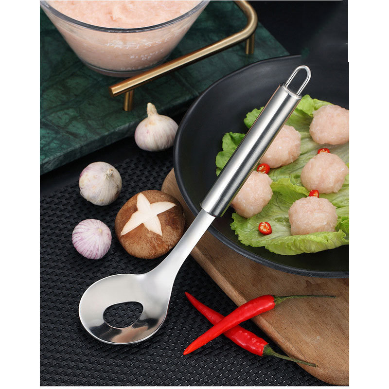 Kitchen Long Handle Meat Ball Mold Diy Stainless Steel Meatball Making Spoon