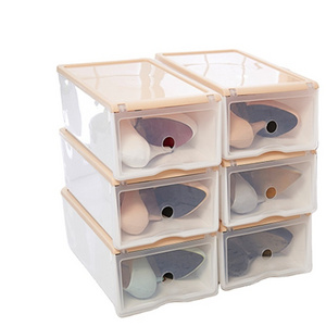 Wholesale Stock Small Order Plastic Transparent Shoes Box Plate Storage