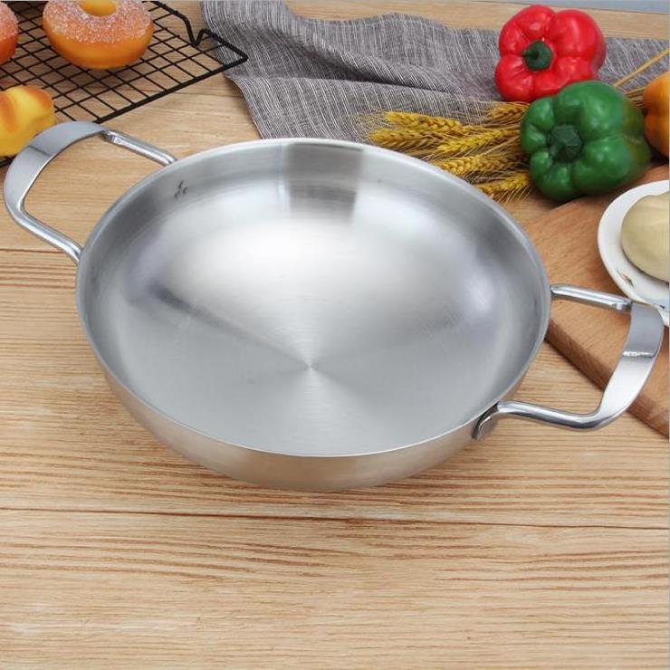 Spanish golden seafood pot stainless steel outdoor pot mini hot pot