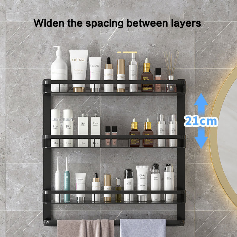 Bathroom Toiletries Storage Shelf Wall Mounted Storage Racks Shelving Units