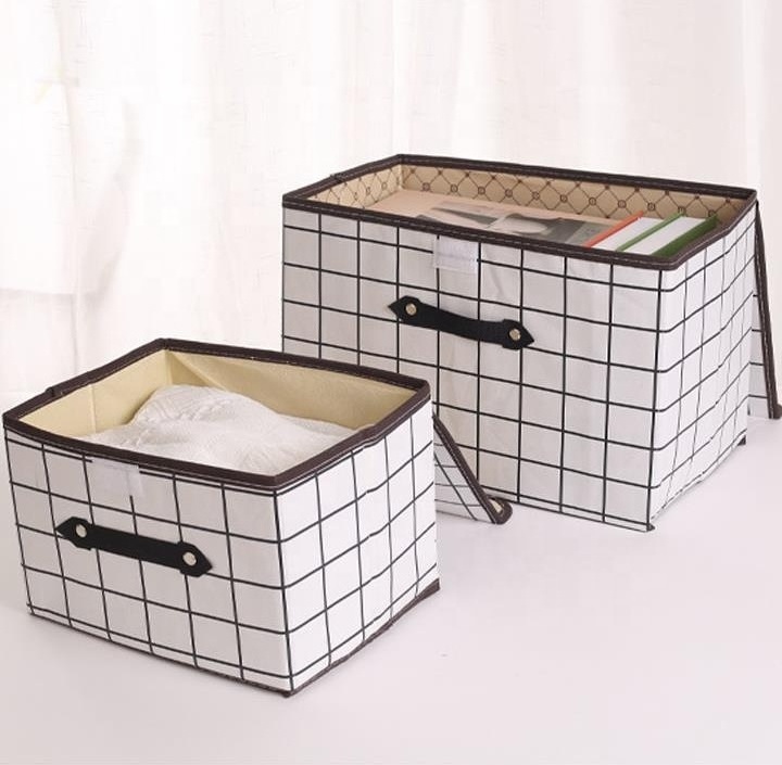 Wholesale Clothing storage box Fabric Folding Closet Organizer Household Wardrobe Toy Storage Box with Lid