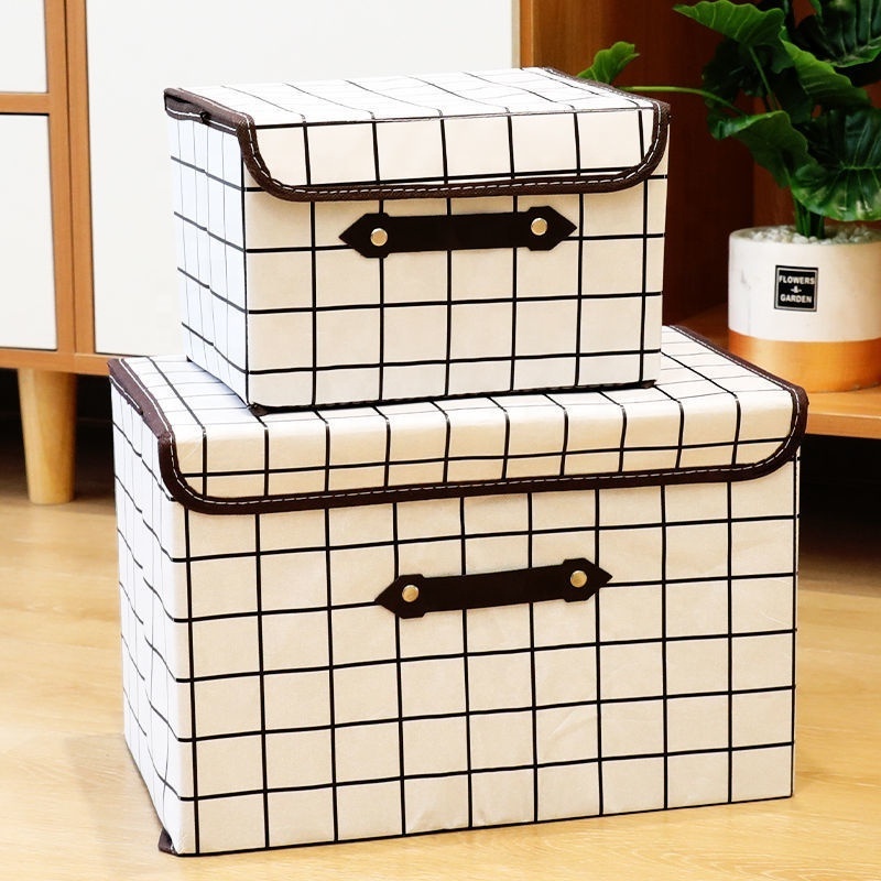 Wholesale Clothing storage box Fabric Folding Closet Organizer Household Wardrobe Toy Storage Box with Lid