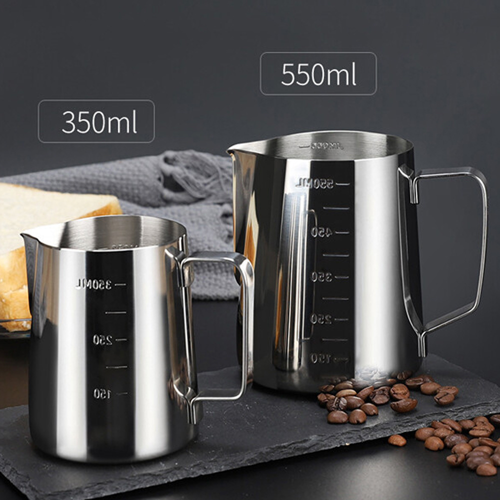 custom milk pitcher stainless steel 600ml milk frother frothing pitcher espresso coffee milk frothing pitcher