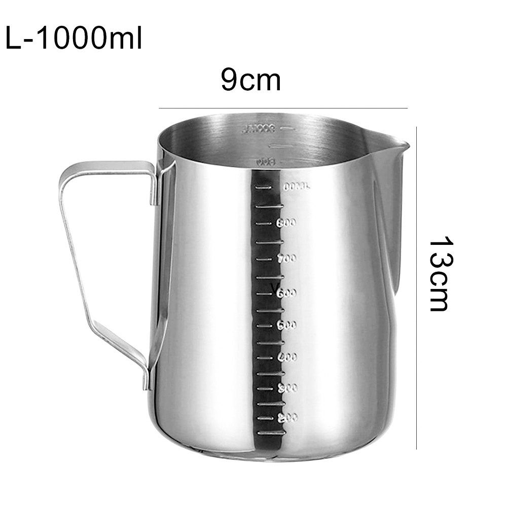 custom milk pitcher stainless steel 600ml milk frother frothing pitcher espresso coffee milk frothing pitcher