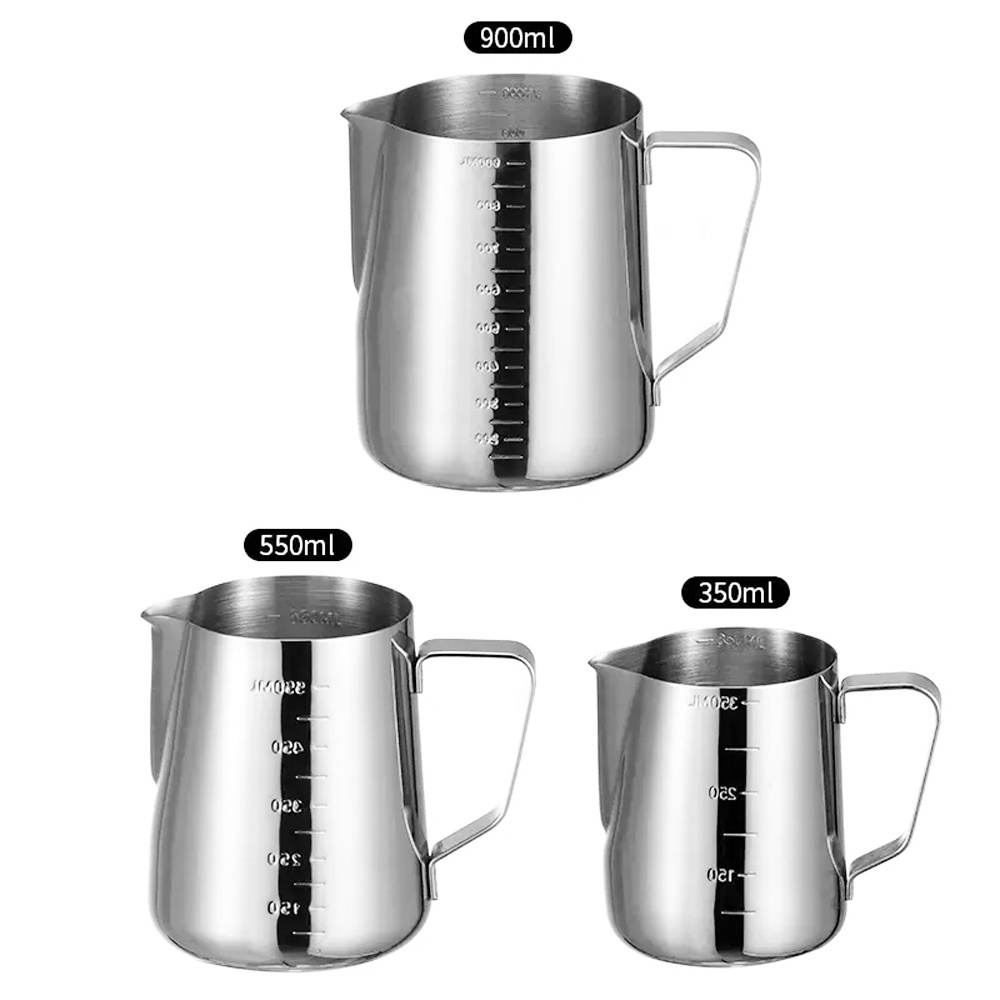 custom milk pitcher stainless steel 600ml milk frother frothing pitcher espresso coffee milk frothing pitcher