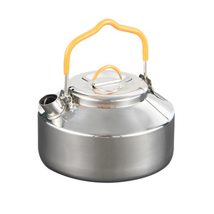 Hot Sale Stainless Steel Outdoor Kettle Coffee Pot Camping Teapot Portable Wild Camping Boiling Water Popular Stove