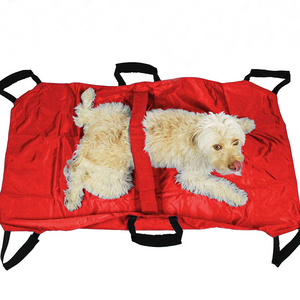 Foldable Oxford Portable Pet Animal Emergency Rescue Transport Stretchers for Dogs with 6 Handles Dog Stretcher