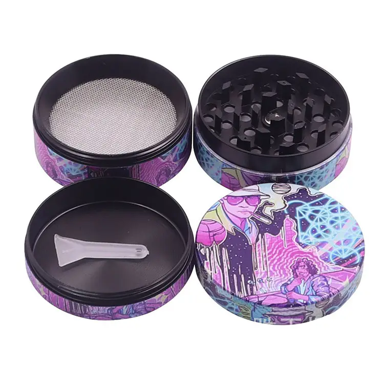 AP Girls Smoking Grinder Smoke Shop Accessories Custom Logo 50mm 4 parts Herb Grinder High Quality Tobacco Grinder