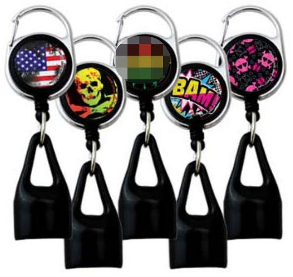 AP Retractable Pull Reel Keychain Lighter Holder Customized Logo Premium Lighter Simplicity Leash Lighter Sleeve With Back Clips