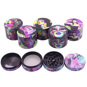 AP Girls Smoking Grinder Smoke Shop Accessories Custom Logo 50mm 4 parts Herb Grinder High Quality Tobacco Grinder