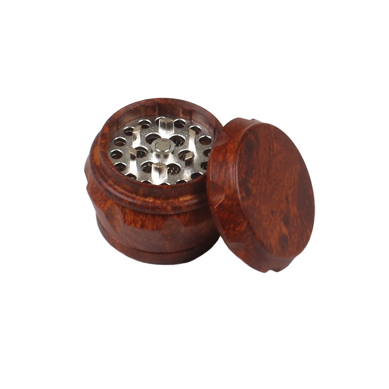 Wooden resin grinder 4-layer machine herbal grinder 40mm tobacco smoke crusher hand pollinator smoking tool