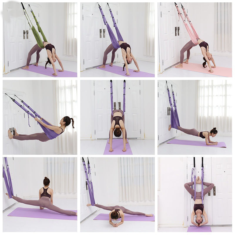 Elastic Aerial Yoga Rope Stretch Yoga Hammock Swing Set Stretch Bar And Bends Handstand Training Device For Dancing Ballet