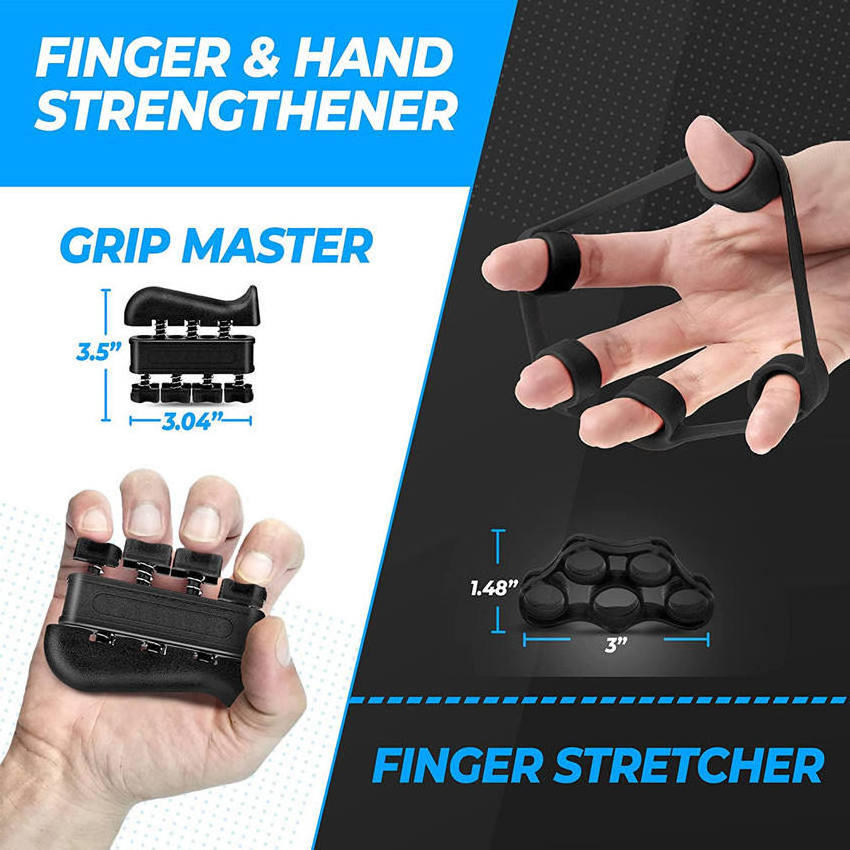 Grip five-piece suit adjustable fitness equipment hand decompression non-slip trainer finger rehabilitation grip ring