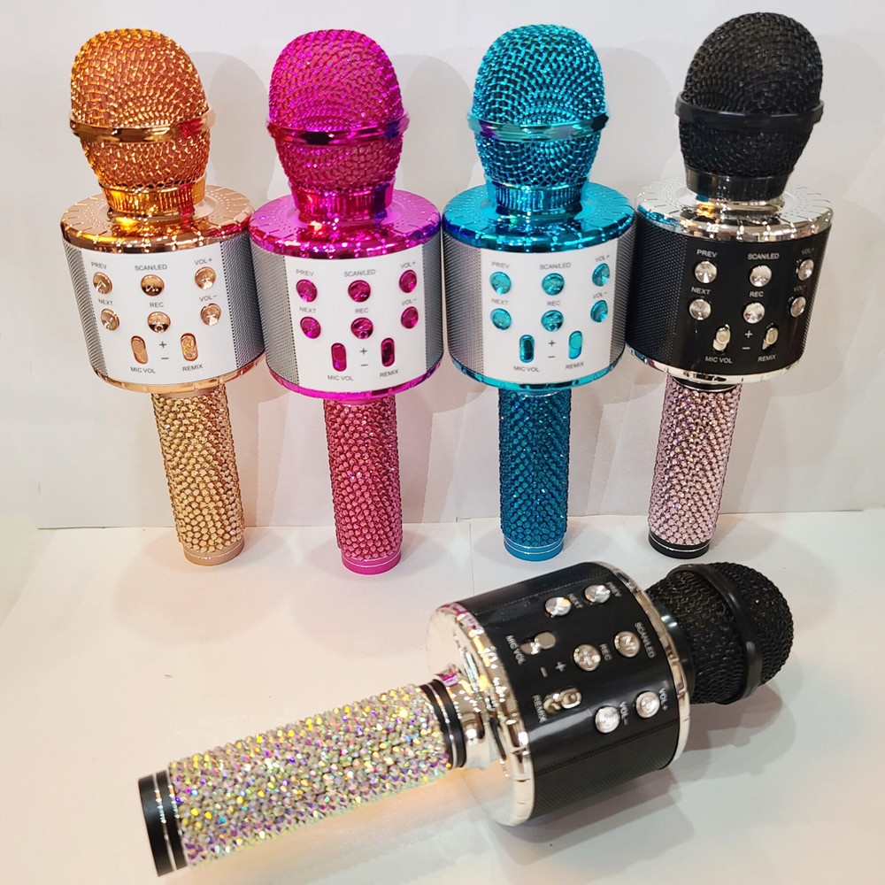 Top Seller Portable Wireless Karaoke 2 in 1 Multifunction Wireless Microphone and Speaker bling Microphone