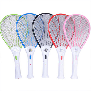 Factory Directly Supply Big Size Rechargeable Mosquito Swatter Fly Killer With Led Light Electricity Mosquito Racket